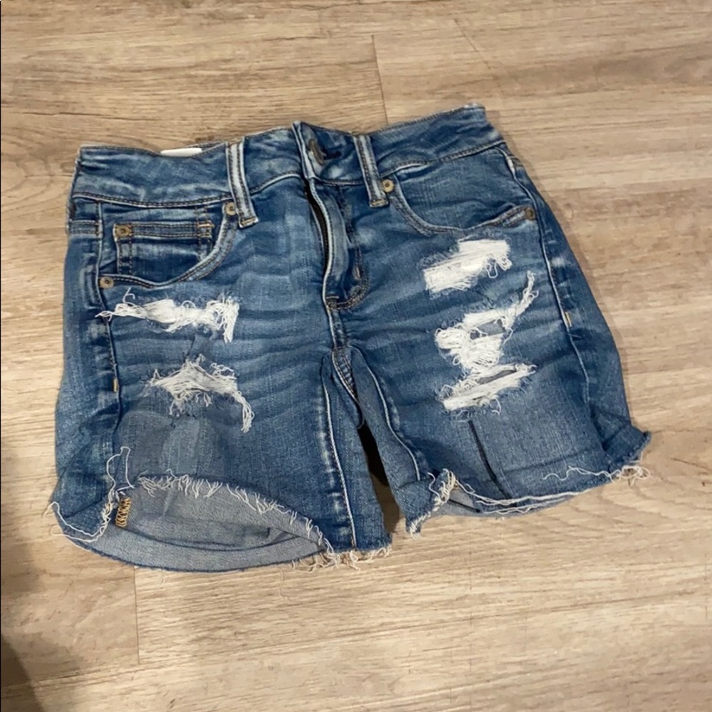 american eagle midi shorts